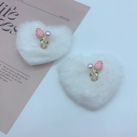 Flower Sweet Tulip Fresh Pure Design Cute Pearl Rings