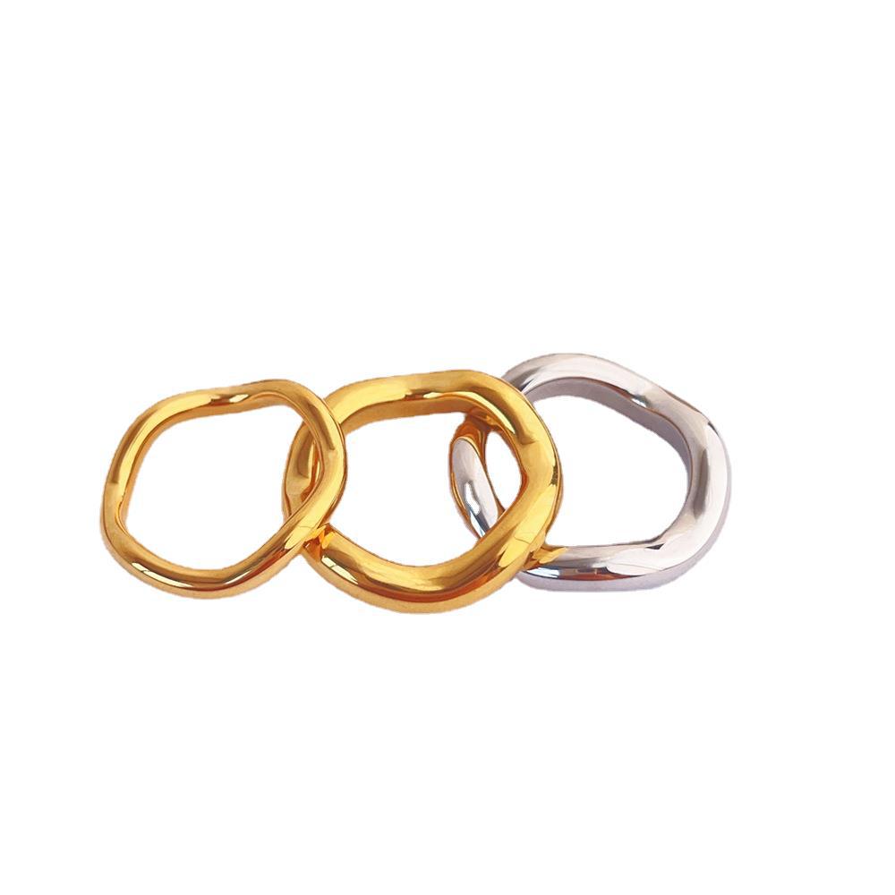 Niche Style Wave Curved Female Fashion Ring