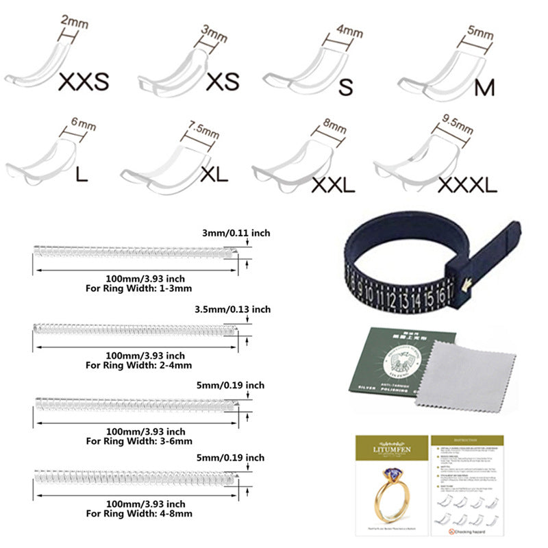 Size Adjustable Heel Invisible Inner Sticker Rope Spring String Ring