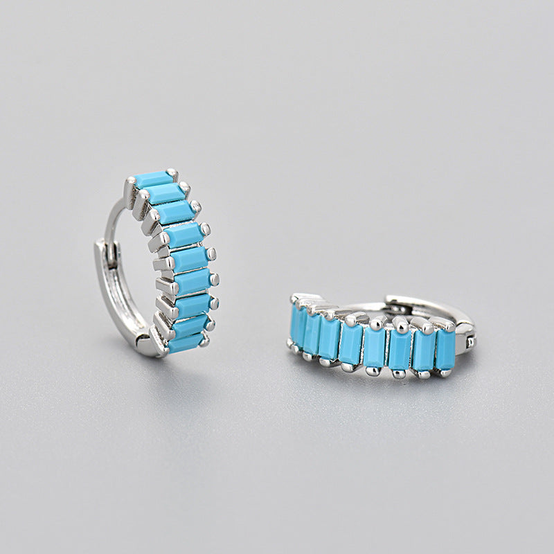 Rectangular Zircon Sweet Bohemian Affordable Luxury Earrings