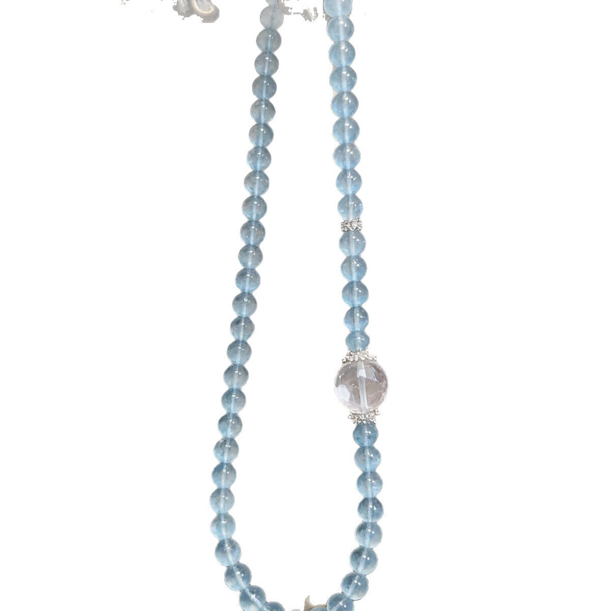 Three-ring Female Artificial White Chalcedony Business Fortune Light Bracelets