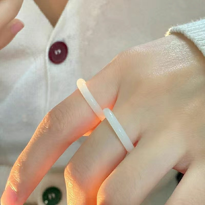 Colored Glaze Cold Style Couple Trendy Female Ring
