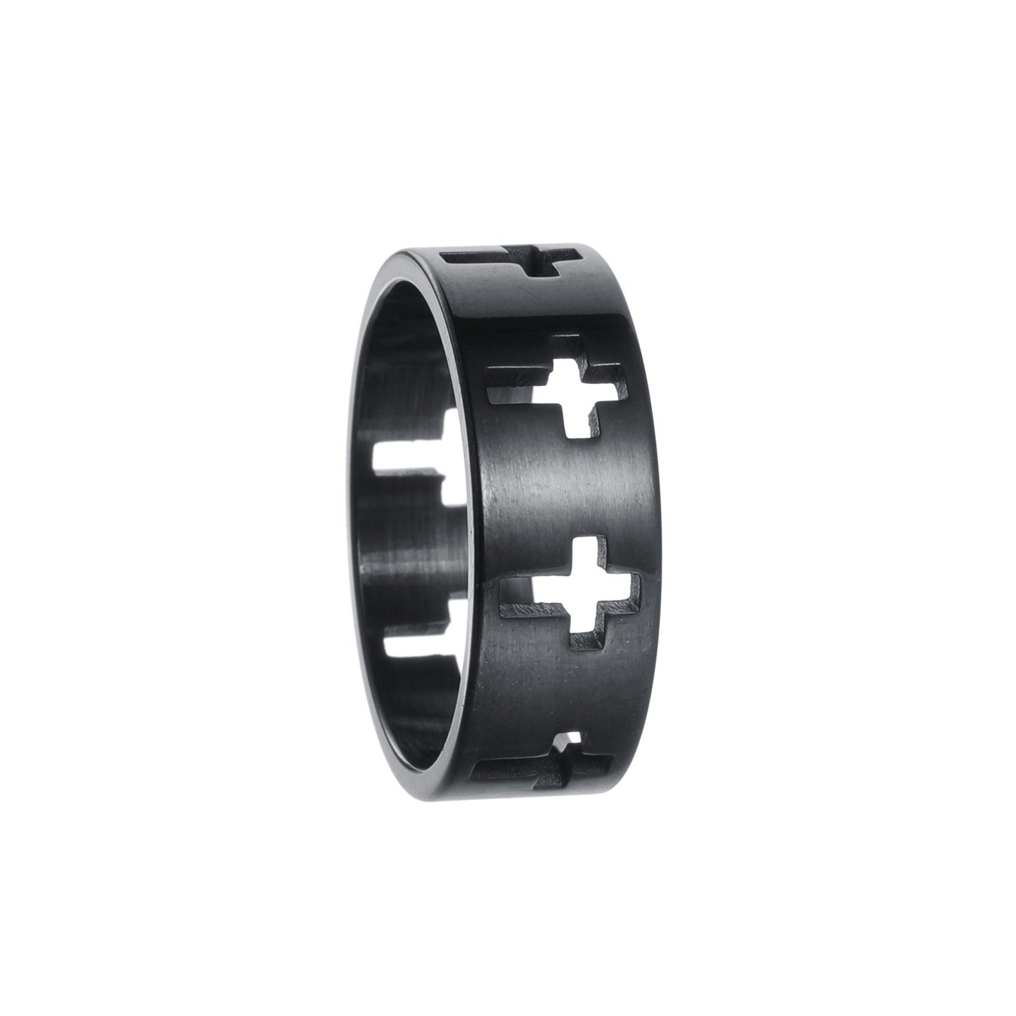 Men's Simplicity Fashion Ornament Xi Hollow Cross Rings