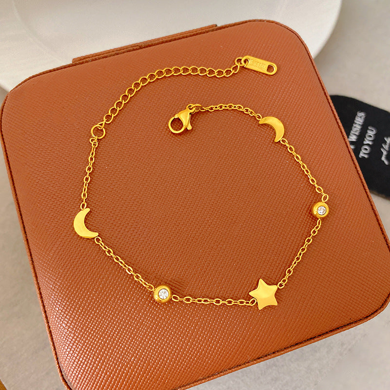 Light Luxury Micro Inlaid Zircon Woven Wire Mesh Fashion Temperament Bracelet