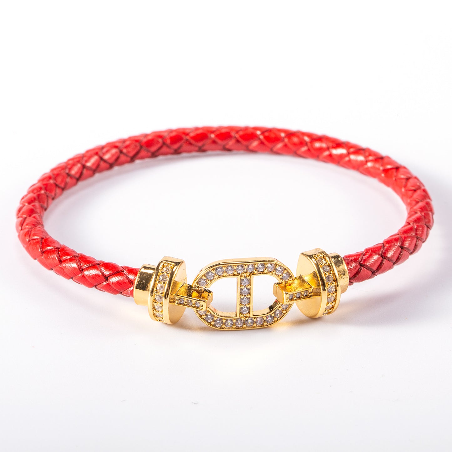 Pig Nose Full Diamond Pu Light Luxury Bracelet