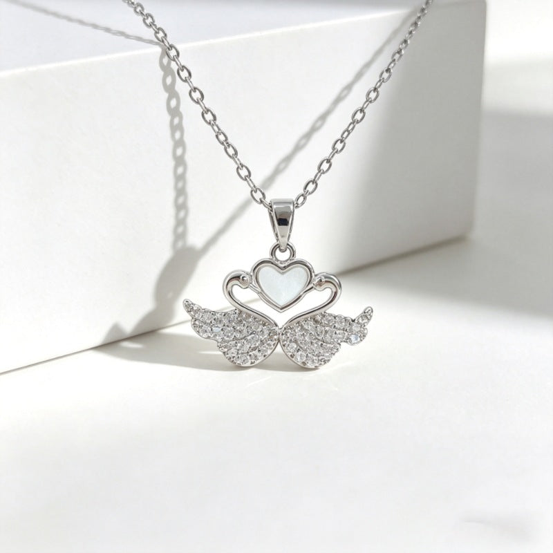 Luxury Copper Micro Female Swan Love Ocean Series Necklace