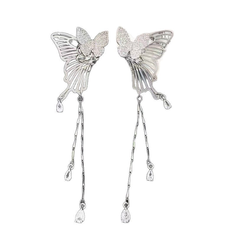 Ear Clip Fairy Temperamental Butterfly Tassel Fashionable Earrings