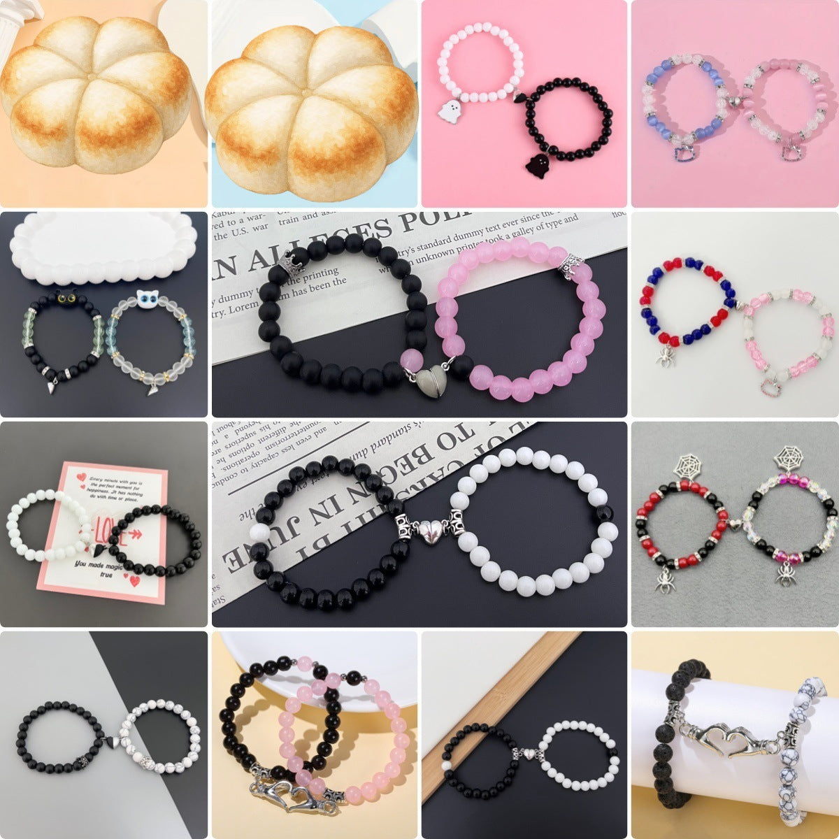 Love Magnet Suction Couple Personalized Niche Design Bracelet
