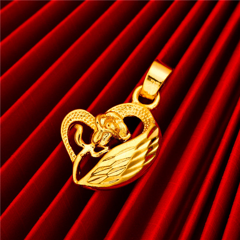 Female Brass Gold-plated Love Apple Lucky Pendants