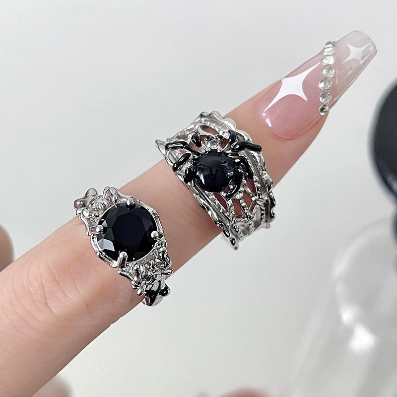 Women's Dark Style Spider Open Design Personality Rings