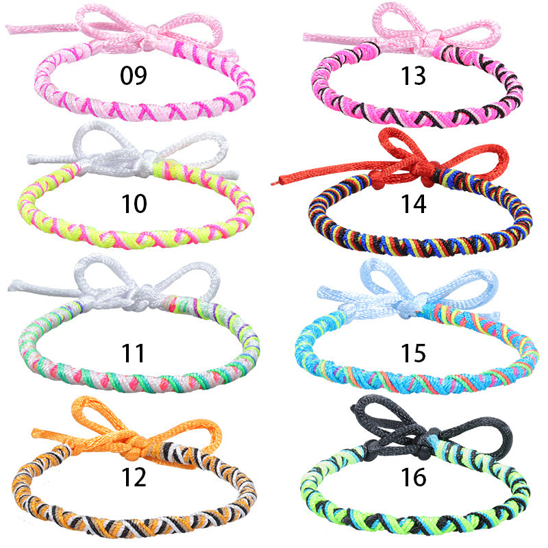 Style Colorful Hand-knitted Rope Holiday Party Bracelet