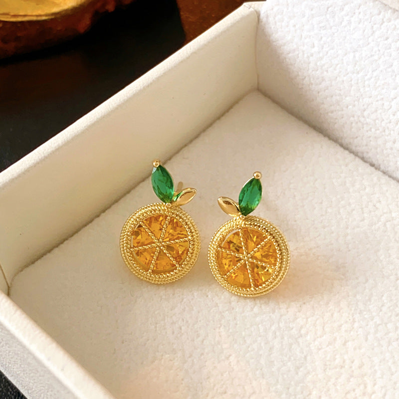 Sier Needle Fresh Sweet Lemon Fashion Rings