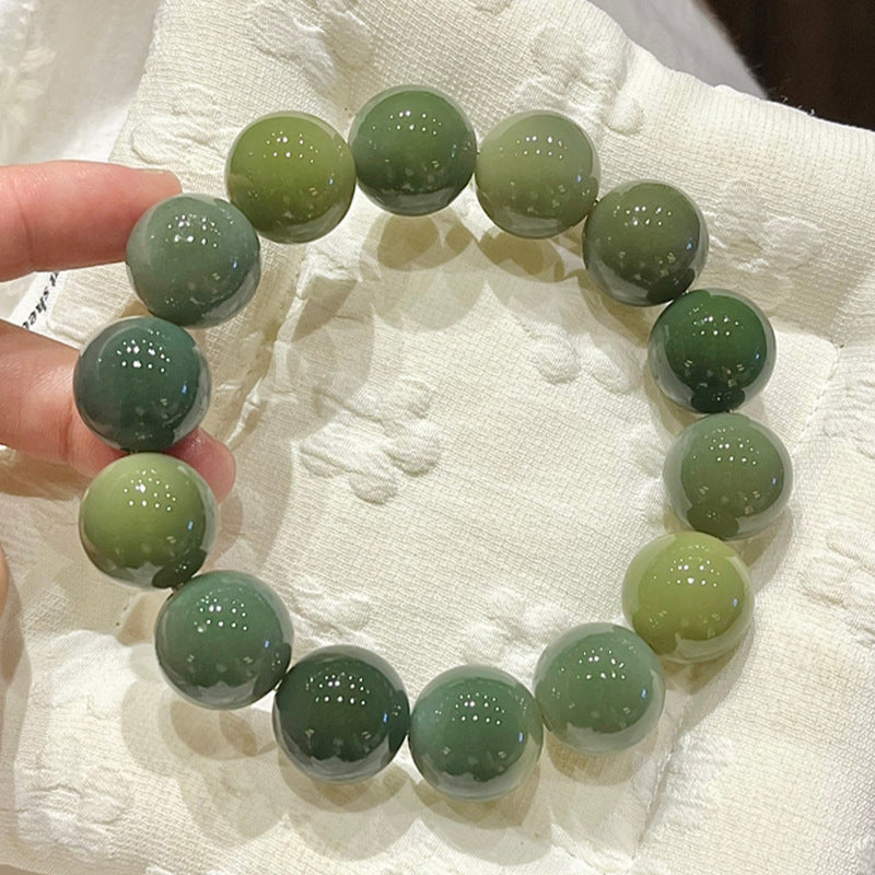 Green Bodhi Large Size Single Circle Hand Pieces Decompression Bracelet