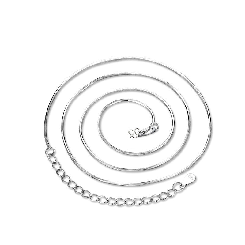 Pure Box Chain Melon Seeds O-shaped Cross Snake Bones Clavicle Necklaces