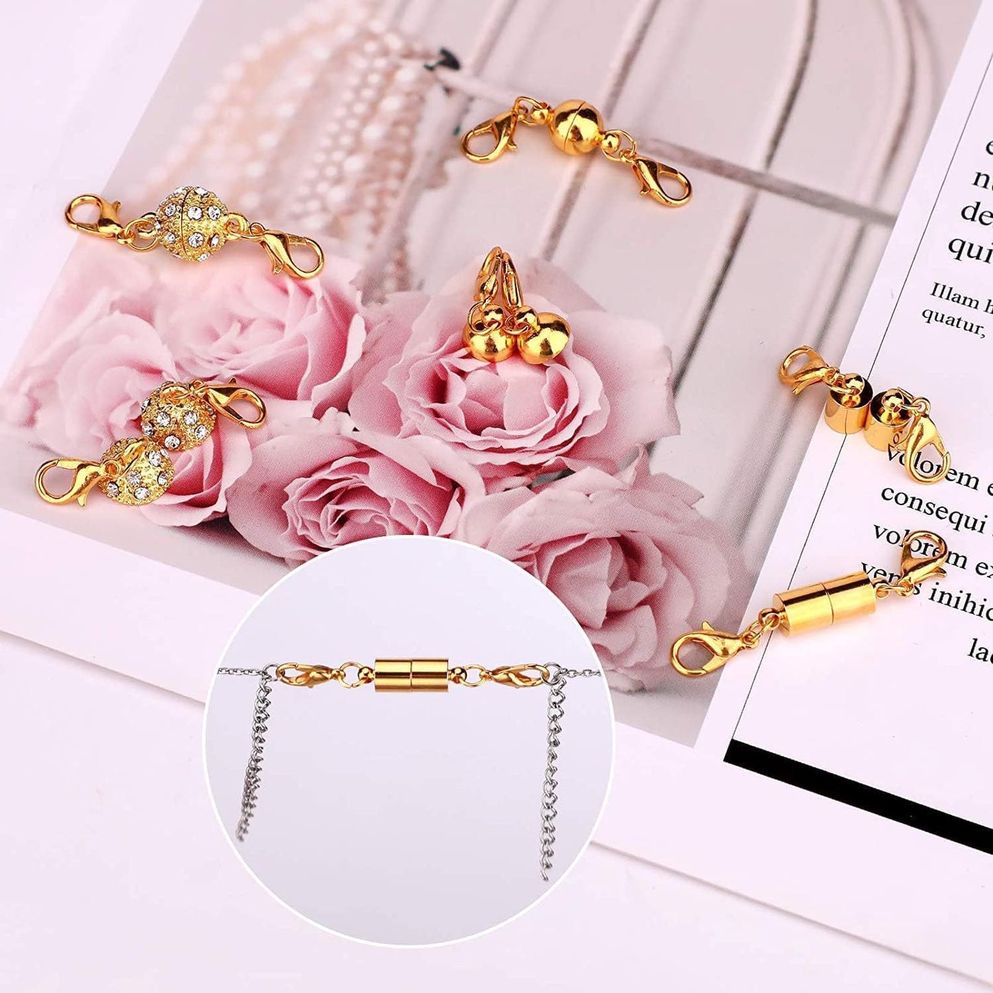 Simple Alloy Cylindrical Ball Magnetic Buckle Bracelets