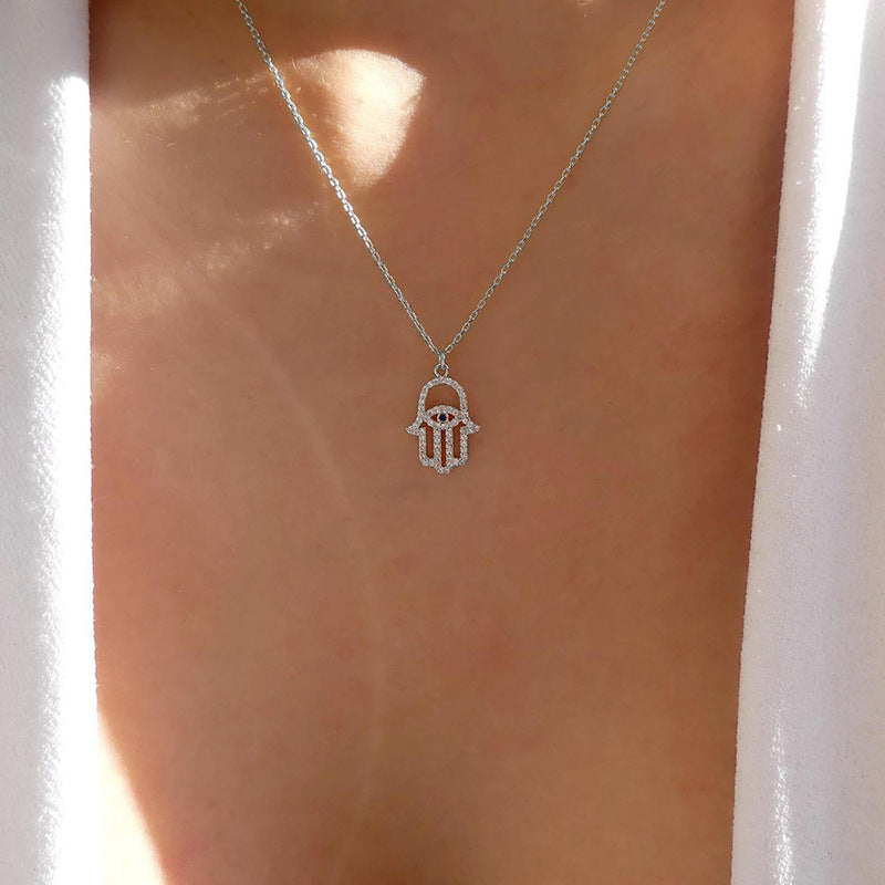 Of God Crystal Simple Devil's Eye Personalized Clavicle Chain Female Necklaces