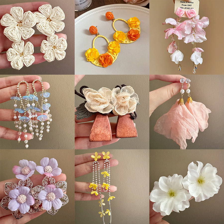 Super Fairy Fresh Mori Sweet Elegance Long Wild Handmade Pearl Earrings