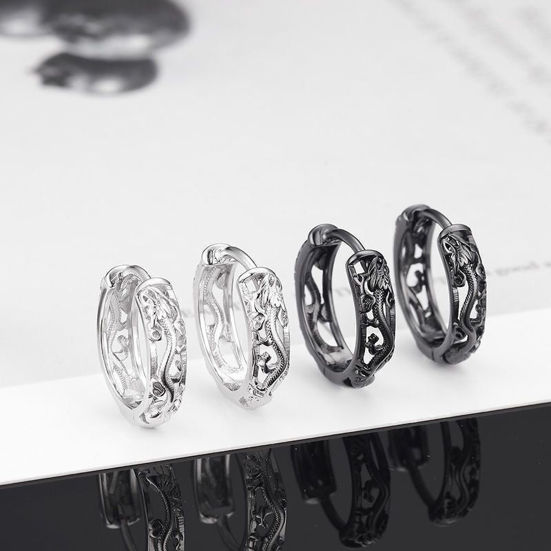 Men's Trendy Fashionable Man Single Retro Ethnic Style Earrings