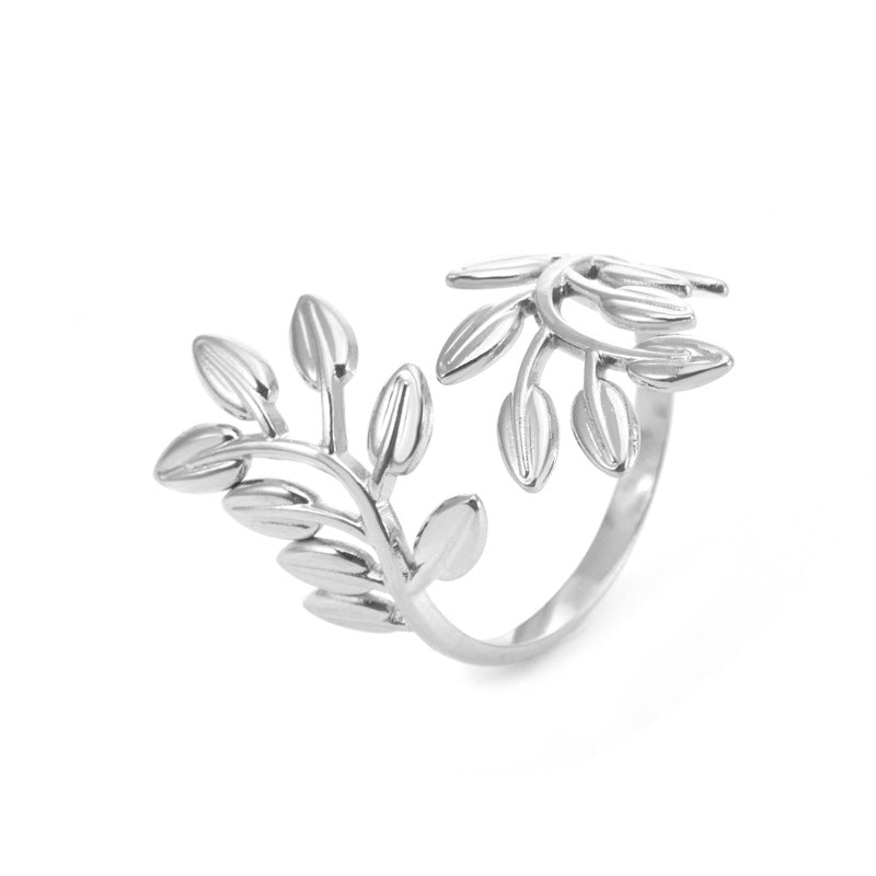 Stainless Steel Open Leaf Shape Can Rings