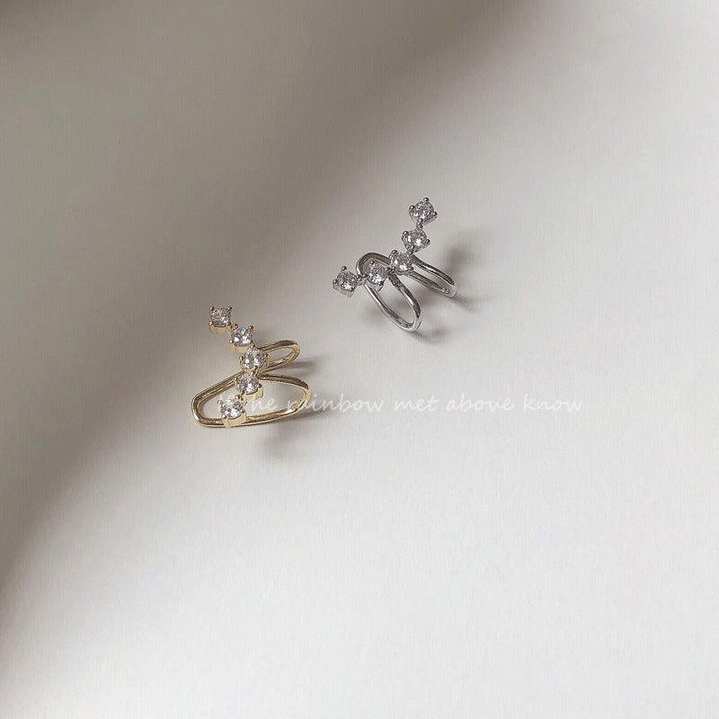 Clip Without Pierced Female Frosty Style Unique Auricular Needle Stud Earrings