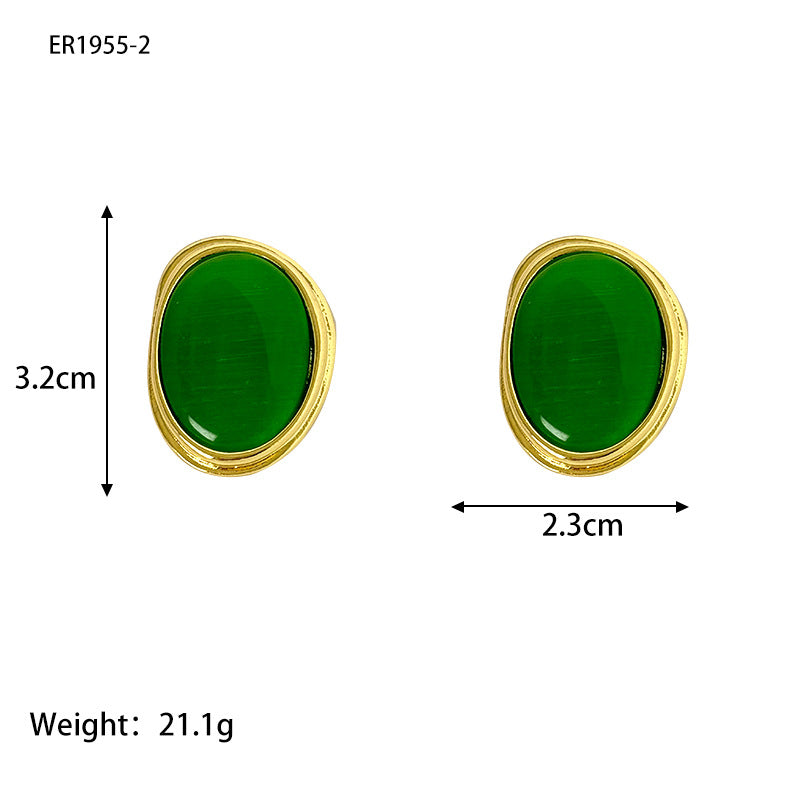 Court Opal Bean-shaped High Sense Female Niche Elegant Rings