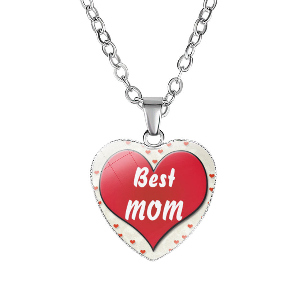 Mother's Heart-shaped Korean Simple Day Gift Pendants