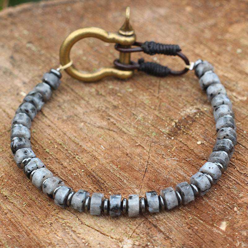Women's & Men's Turquoise Retro Vachette Clasp Bohemian Niche Bracelet