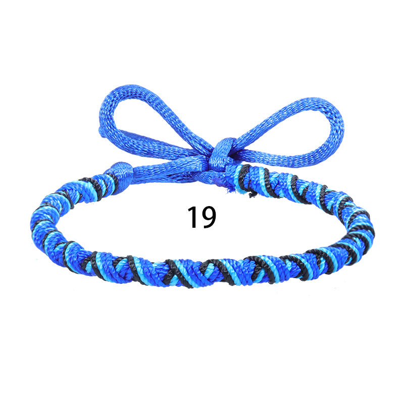 Style Colorful Hand-knitted Rope Holiday Party Bracelet