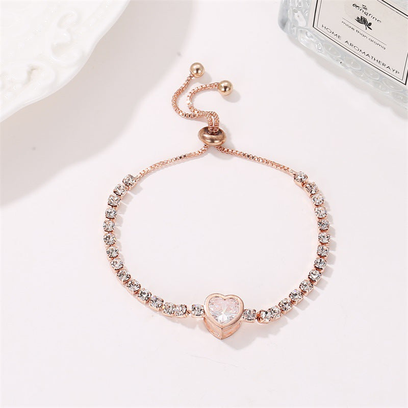 Women's Diamond Heart Retro Fashion Pearl Girlfriend Bracelets