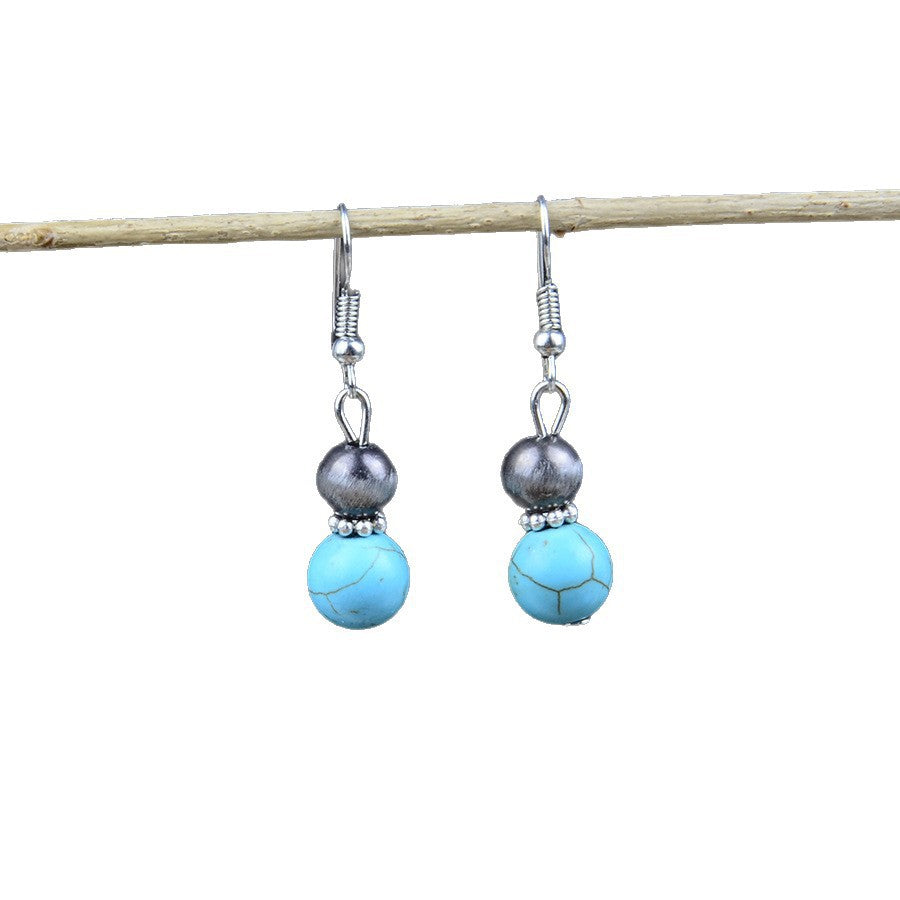 Women's Multiple Options Bohemian Ethnic Turquoise Eardrops Combination Earrings
