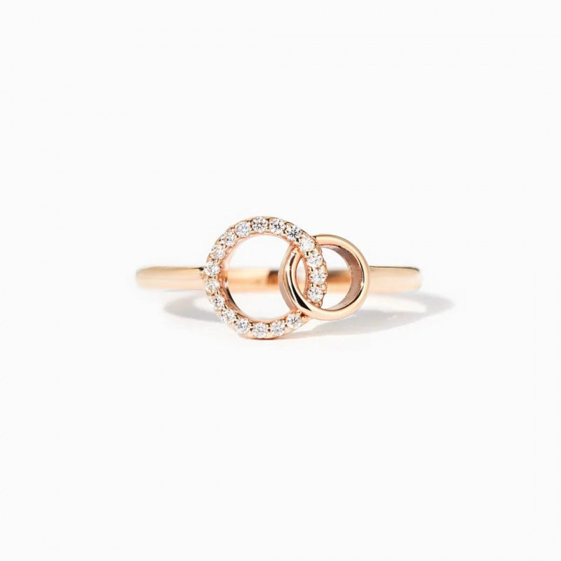 Women's Buckle Light Luxury Minority Fashionable Diamond Rings