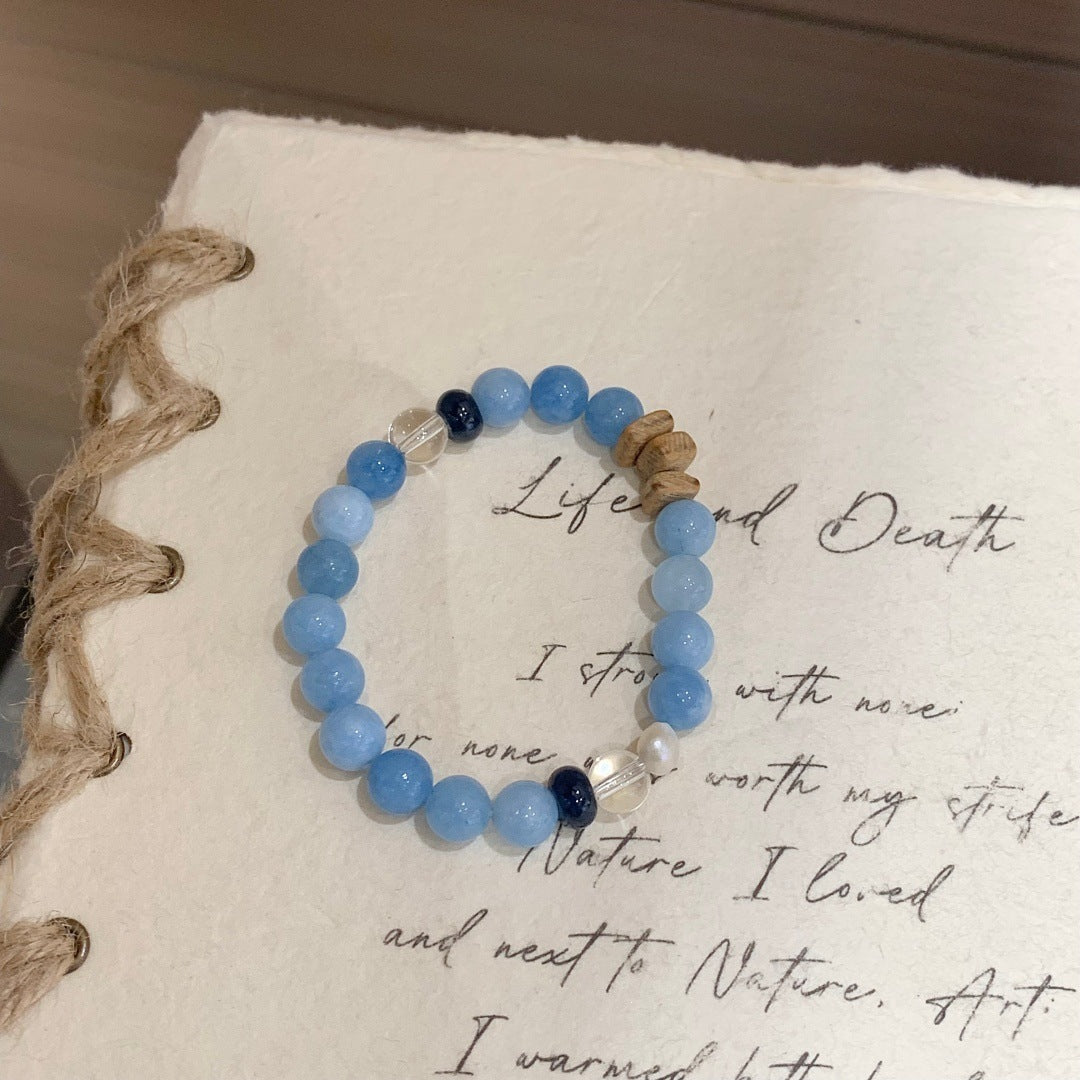 Women's Stone Niche Elastic Pearl Mori Style Simple Bracelets