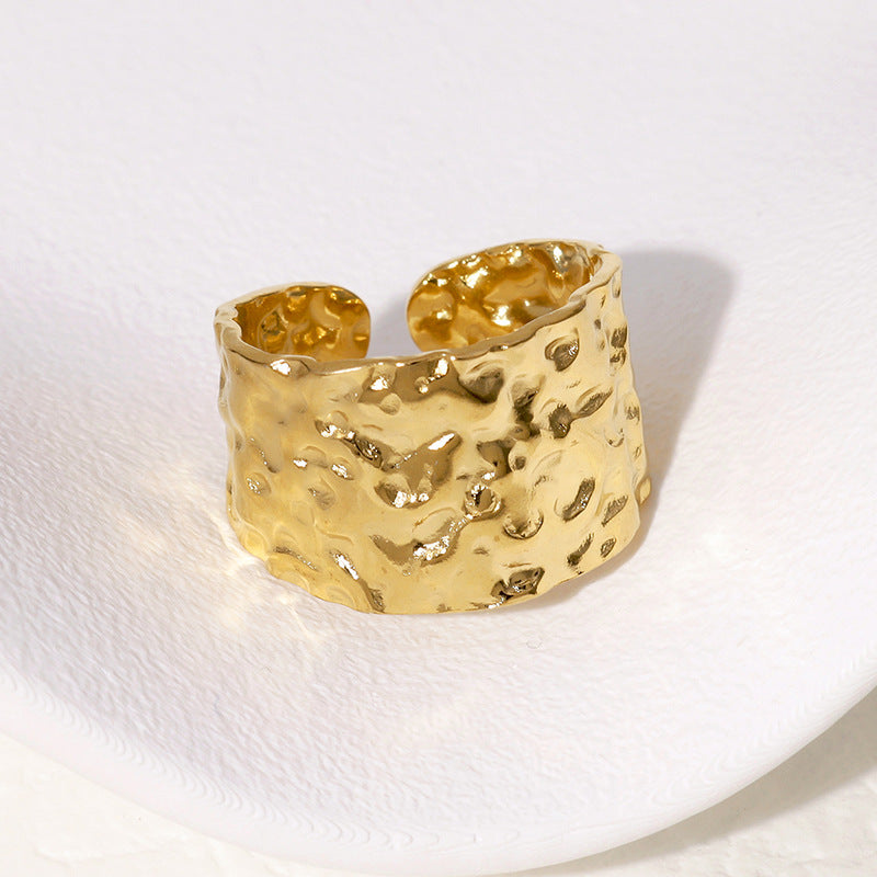 Stainless Steel Opening Gold Plated Niche Rings