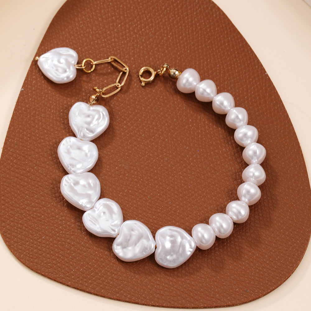 Irregular Imitation Pearl Buckle French Fashion Bracelets