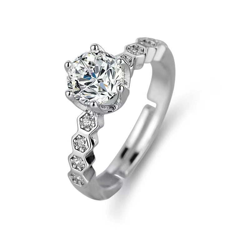 Women's & Men's Moissanite Zircon Engagement For Couple Classic Rings