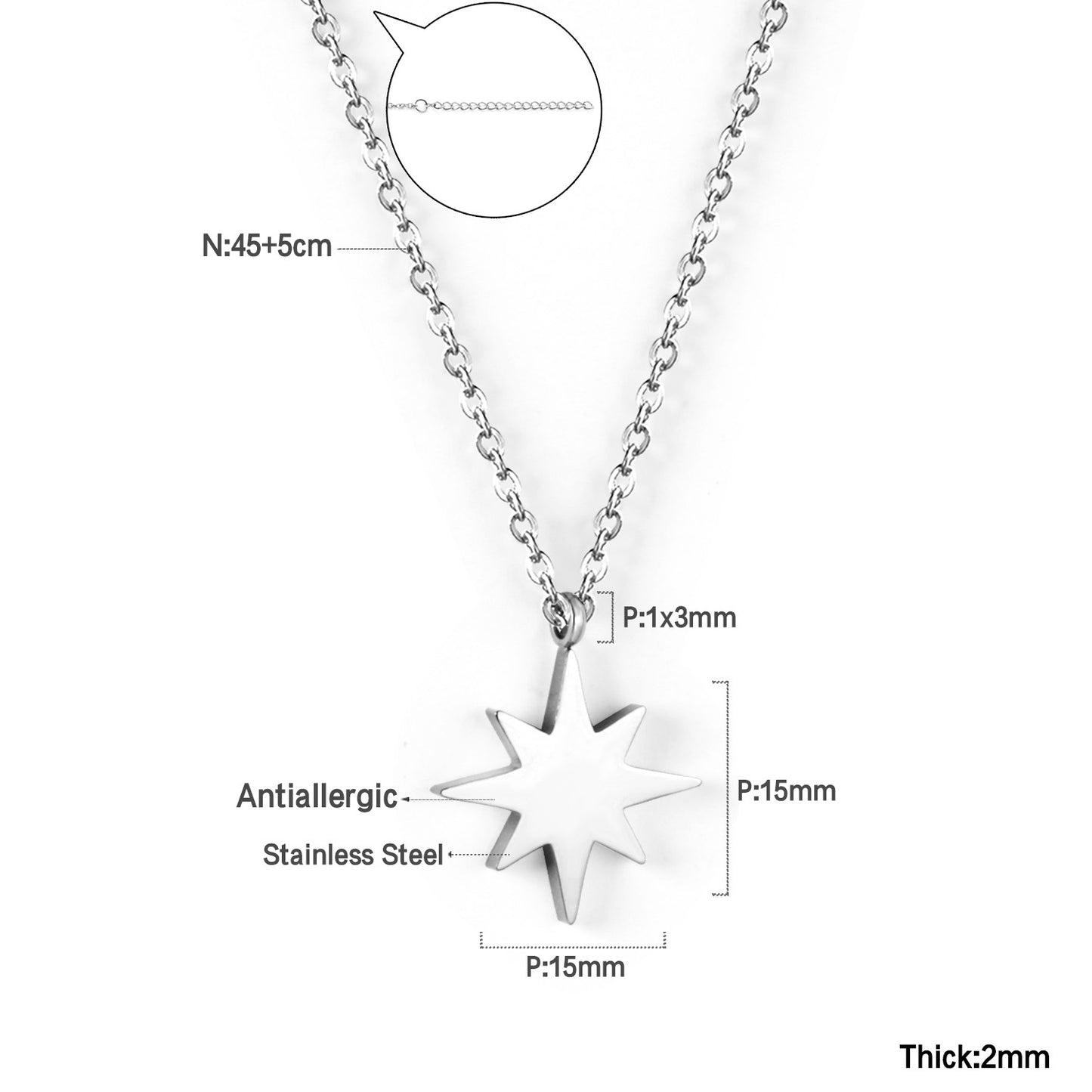 Niche High-grade Simple Temperamental Geometric Electroplated Stainless Necklaces