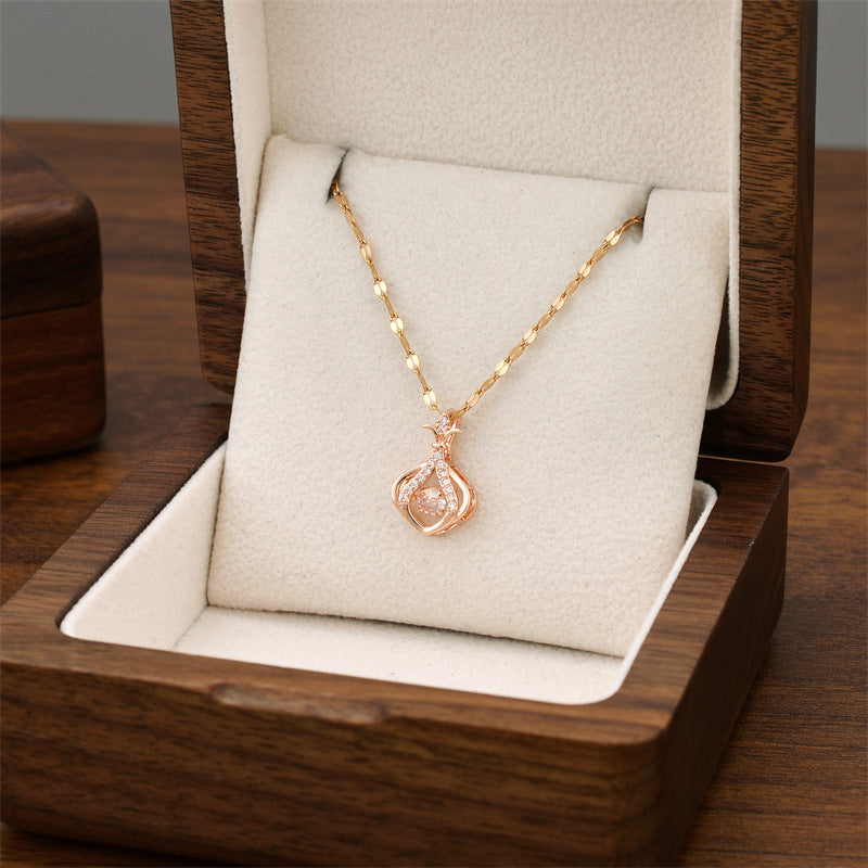 Titanium Steel Female Niche Simple Temperament Clavicle Pendants