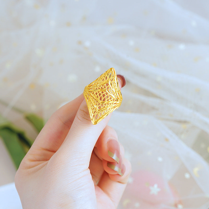 Women's Advanced Design Exaggerated Opening Real Bronze Rings