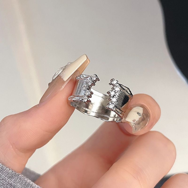 Rhinestone Female High-grade Zircon Design Personality Rings