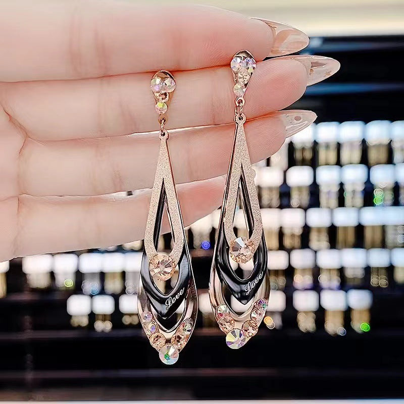 Women's Diamond Fashionable High Sense Affordable Luxury Fashion Refined Earrings