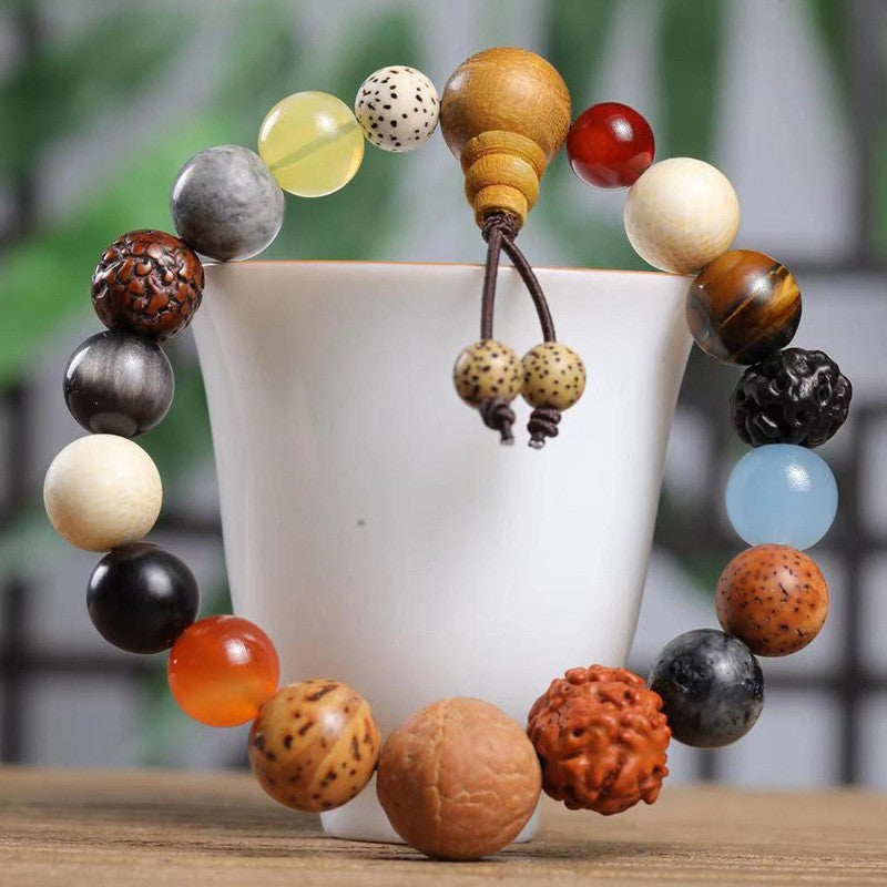 Bodhi Seed Beads Eighteen Prayer Buddha Bracelet