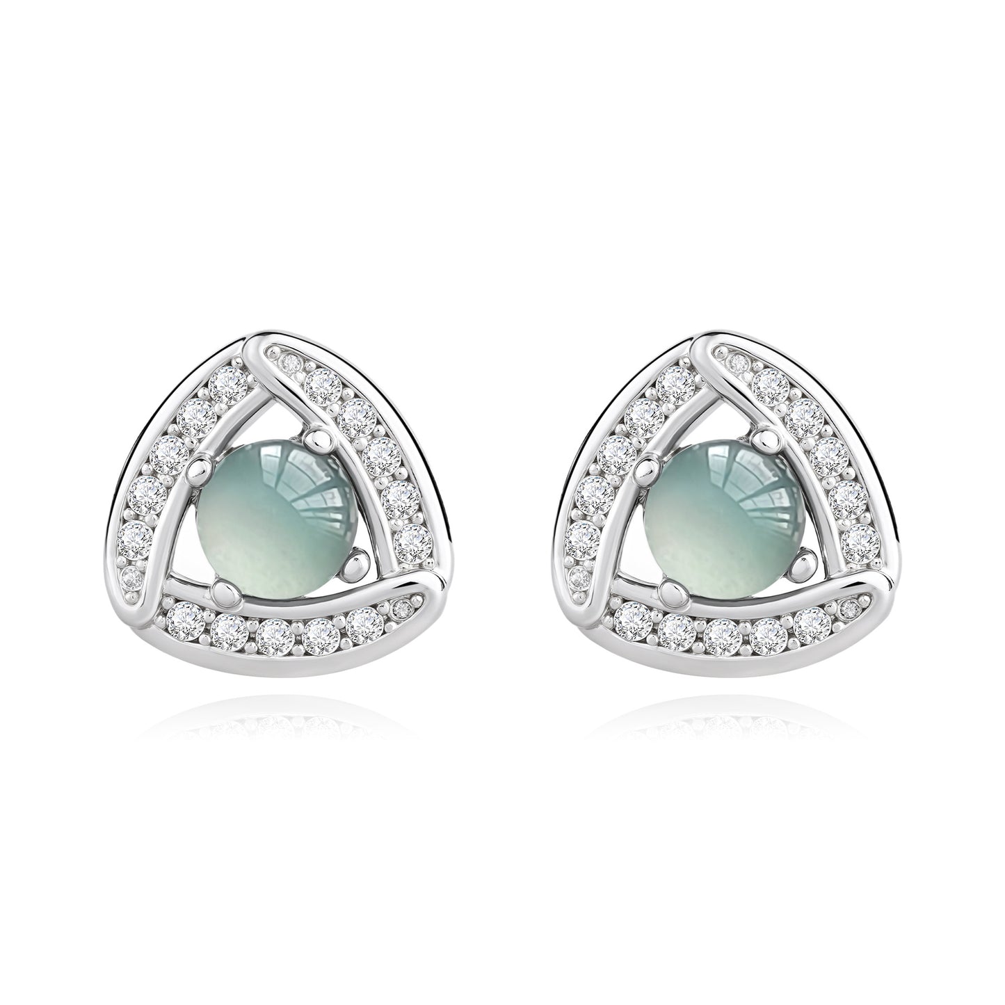 Natural Cargo Blue Water Jade Fashion Light Luxury High Sense Rings