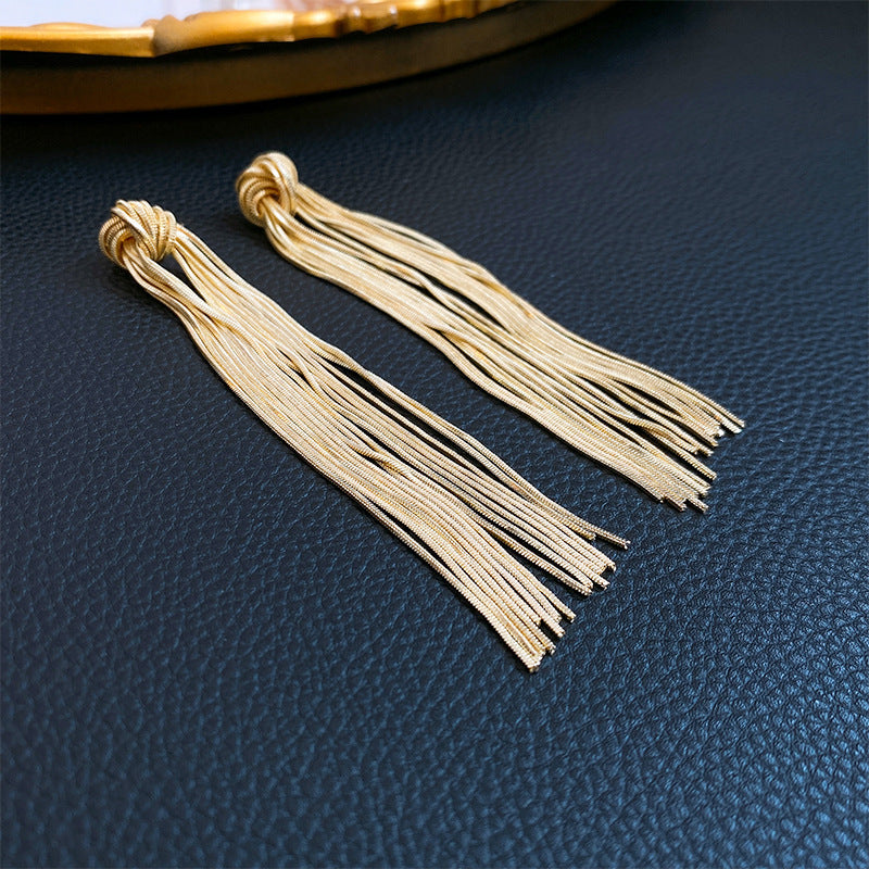 Zircon Letter Long Light Luxury High-grade Fashion Simple Earrings