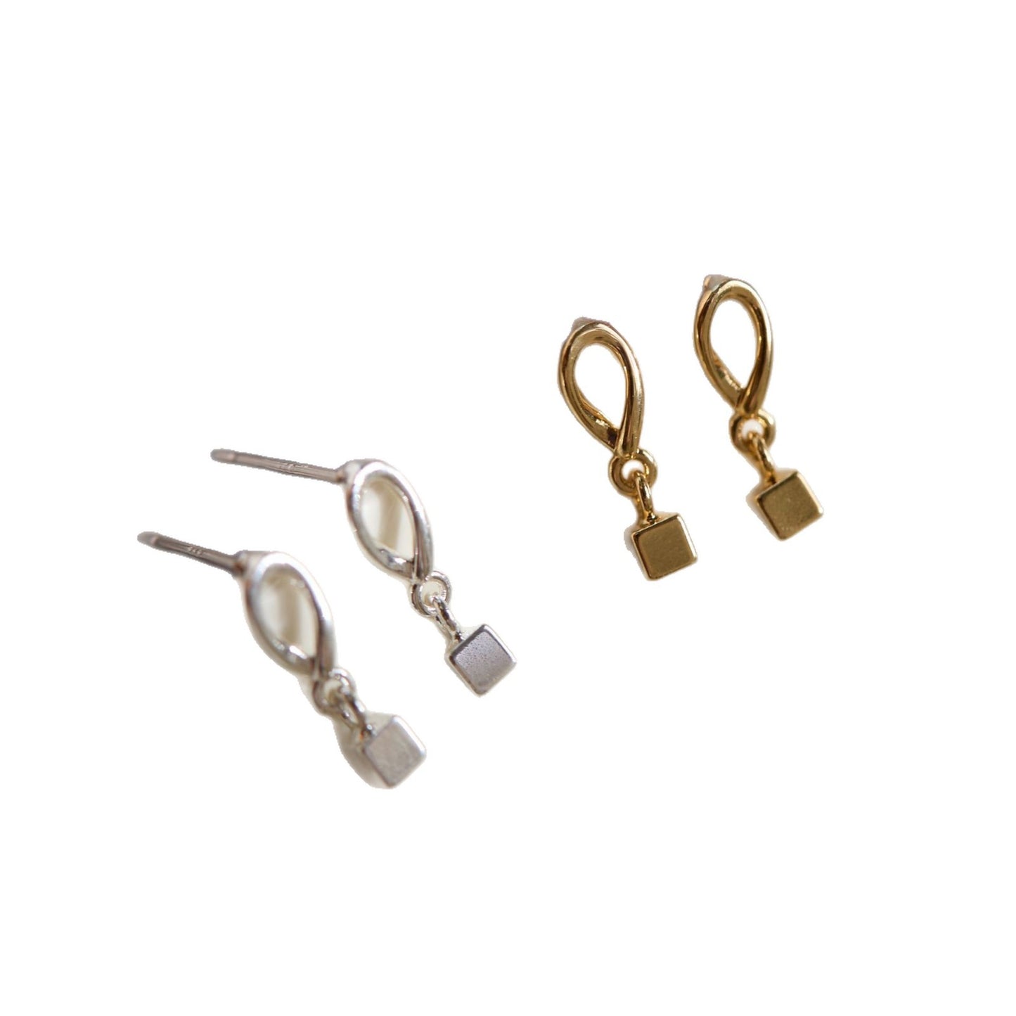 Women's Exquisite Small Square High-grade Silicone Painless Ear Clip Without Earrings