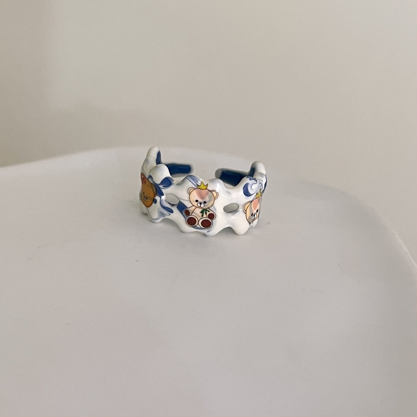 Children's High-grade Design Dripping Oil Open Stacked Band Special Multicolor Ring