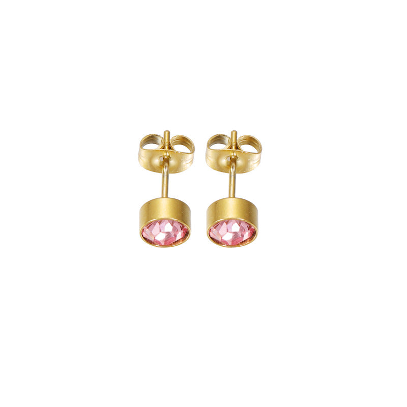 Girlfriends Gift Simple Fashion Czech Diamond Earrings