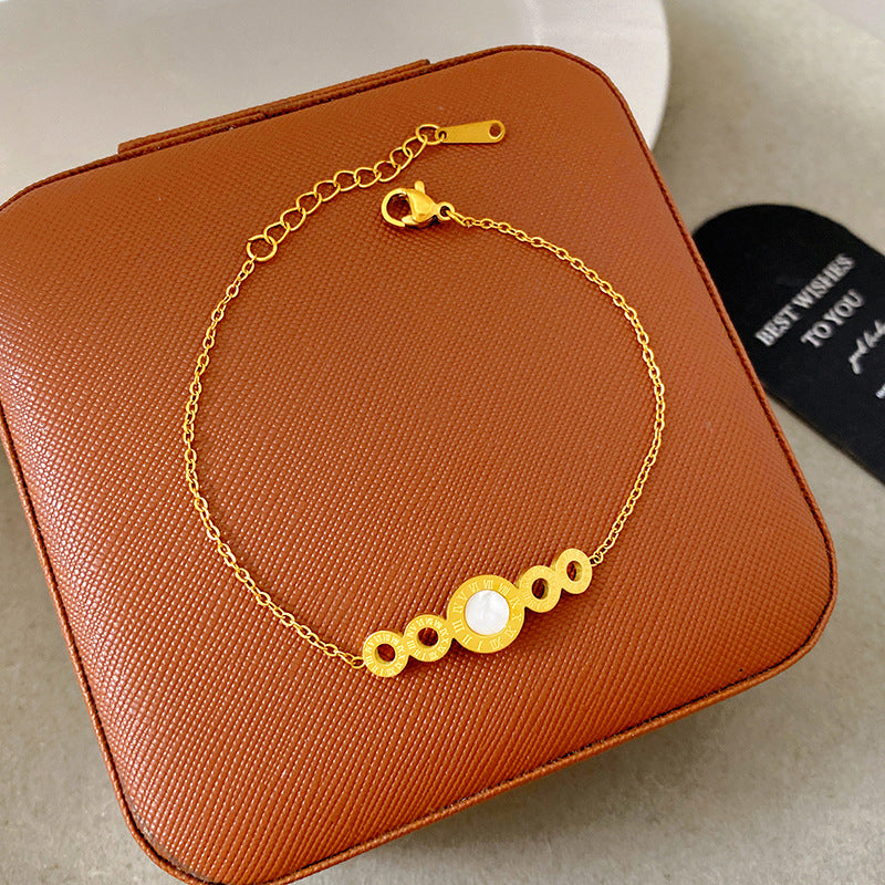 Light Luxury Micro Inlaid Zircon Woven Wire Mesh Fashion Temperament Bracelet