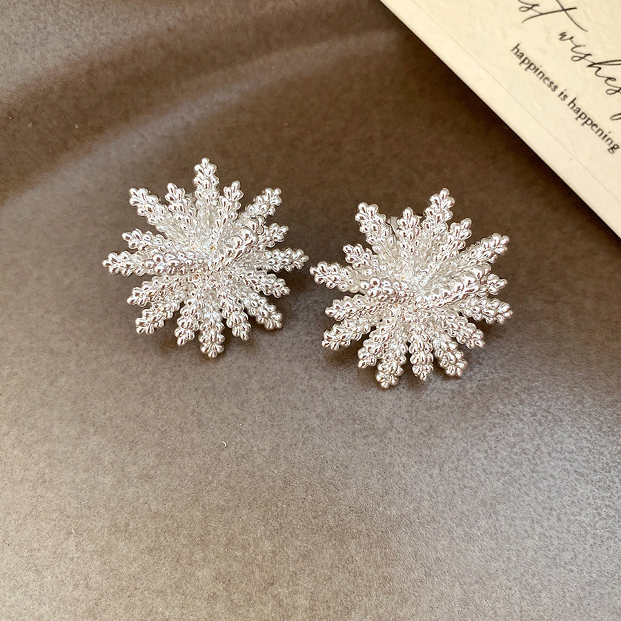 Dopamine Sweet Niche Flower Pearl Fashion Exquisite Stud Earrings