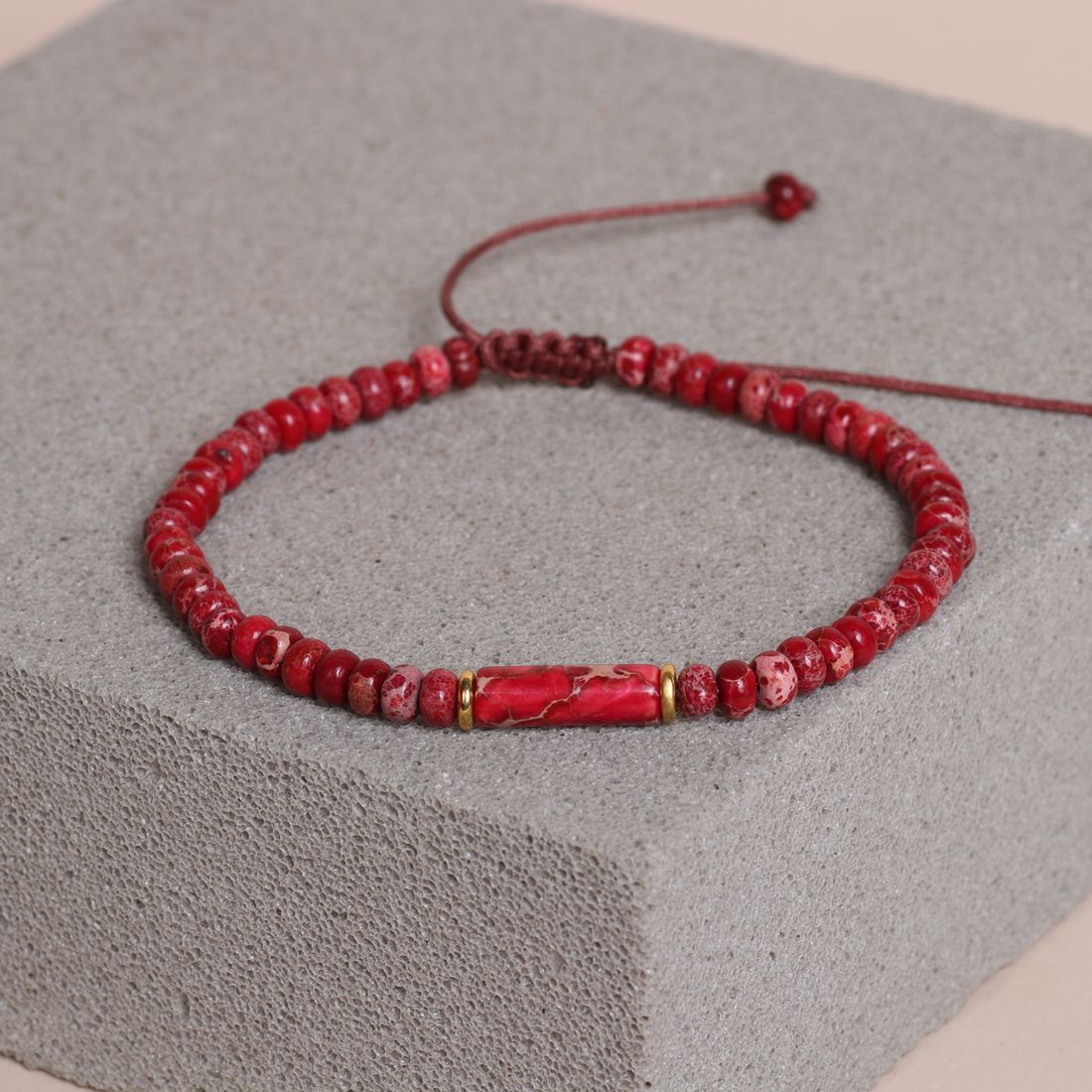 Abacus Beads Emperor Turquoise Woven Couple Bracelet