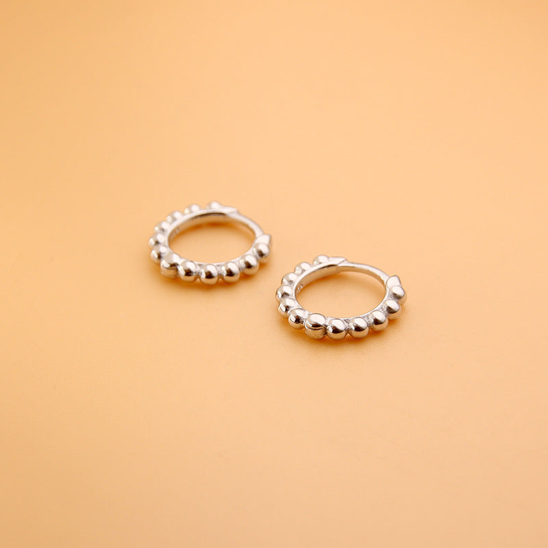 Women's Ear Clip Korean Simple Temperamental Frosty Style Fashion Stud Earrings